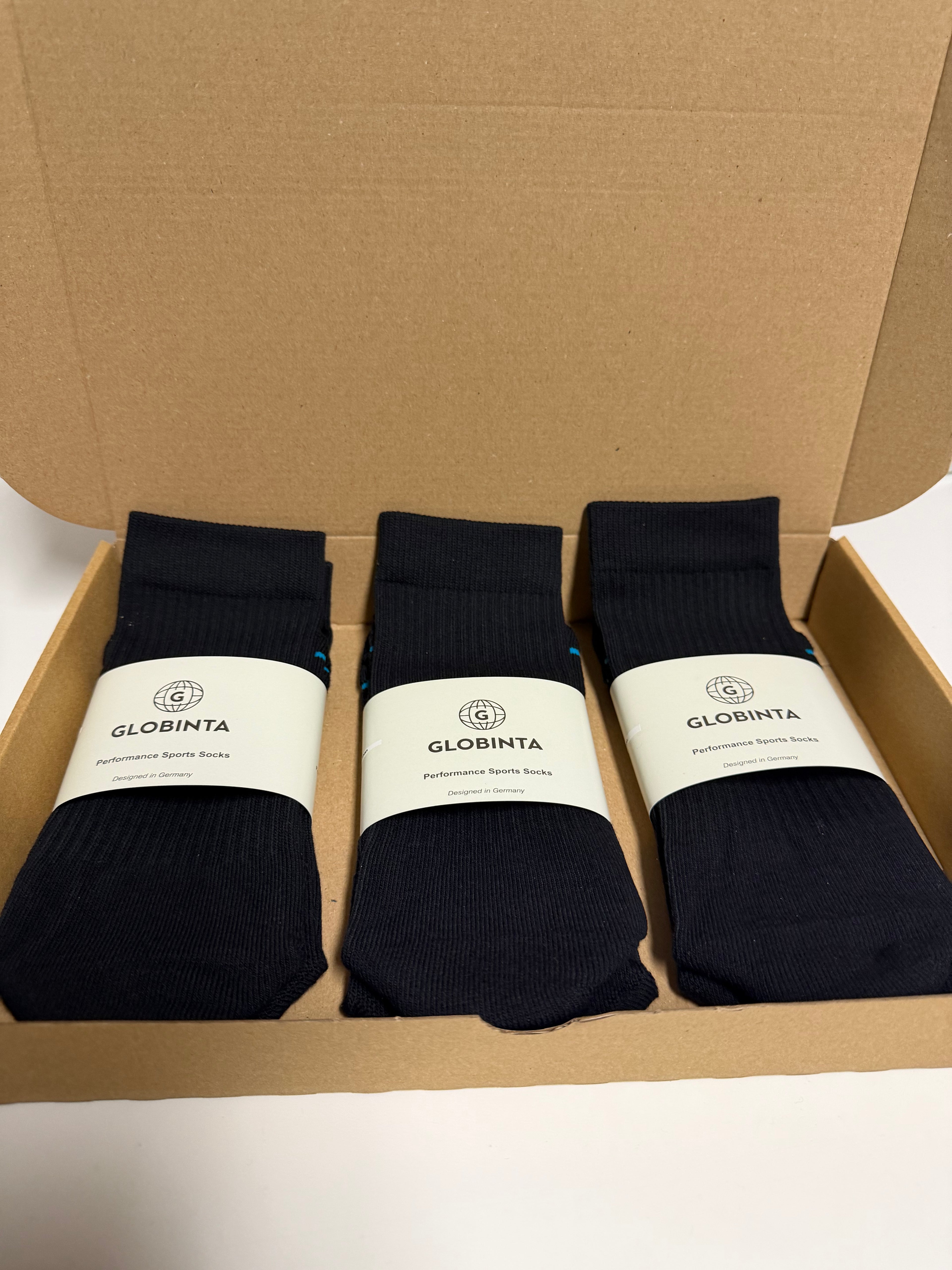 3er Pack Sportsocken Performance Schwarz