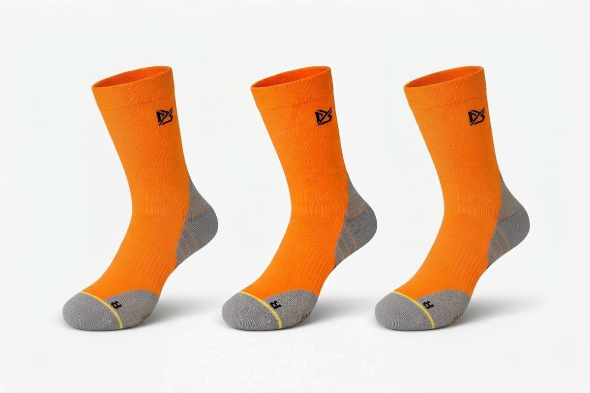 Ultralight Running Socks Sport – White/Black/Orange, Men EU40-44